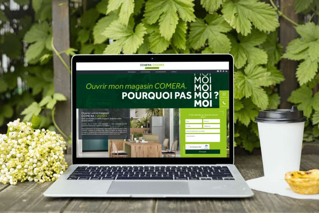Mockup page portfolio Coméra cuisines
