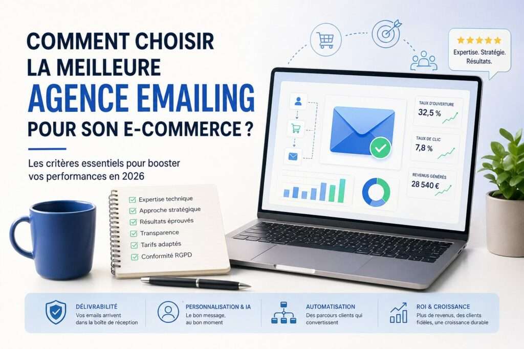 Illustration des critères pour choisir une agence emailing e-commerce performante en 2026