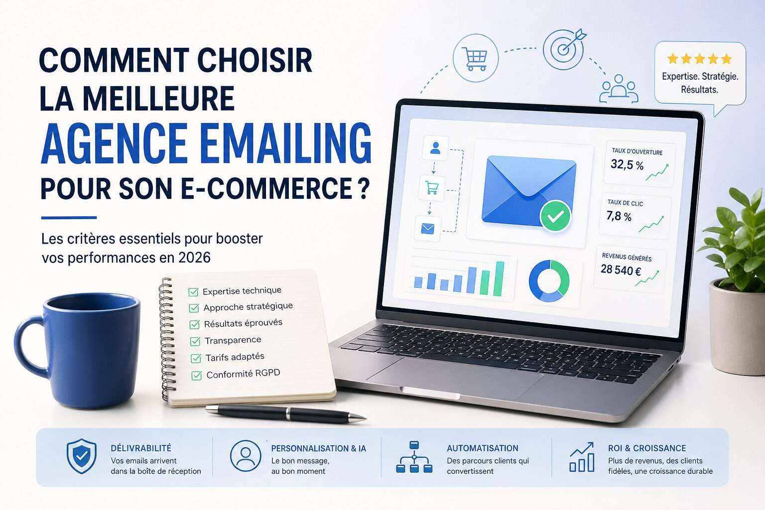 Illustration des critères pour choisir une agence emailing e-commerce performante en 2026